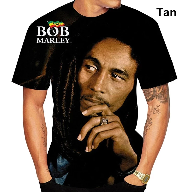 Top Trends: Fashion Trend T-Shirt Summer Bob Marley Men 3d Printed T-shirt Reggae Music Hip Hop Casual Short Sleeve Printing Tee Shirts Shoppable Styles