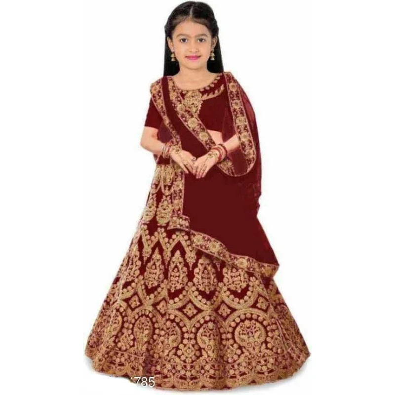 Top Trends: Lehenga Choli Kids Girls Embroidered Lehenga Choli Indian Wedding Wear Lengha Chunri Lehanga Shoppable Styles