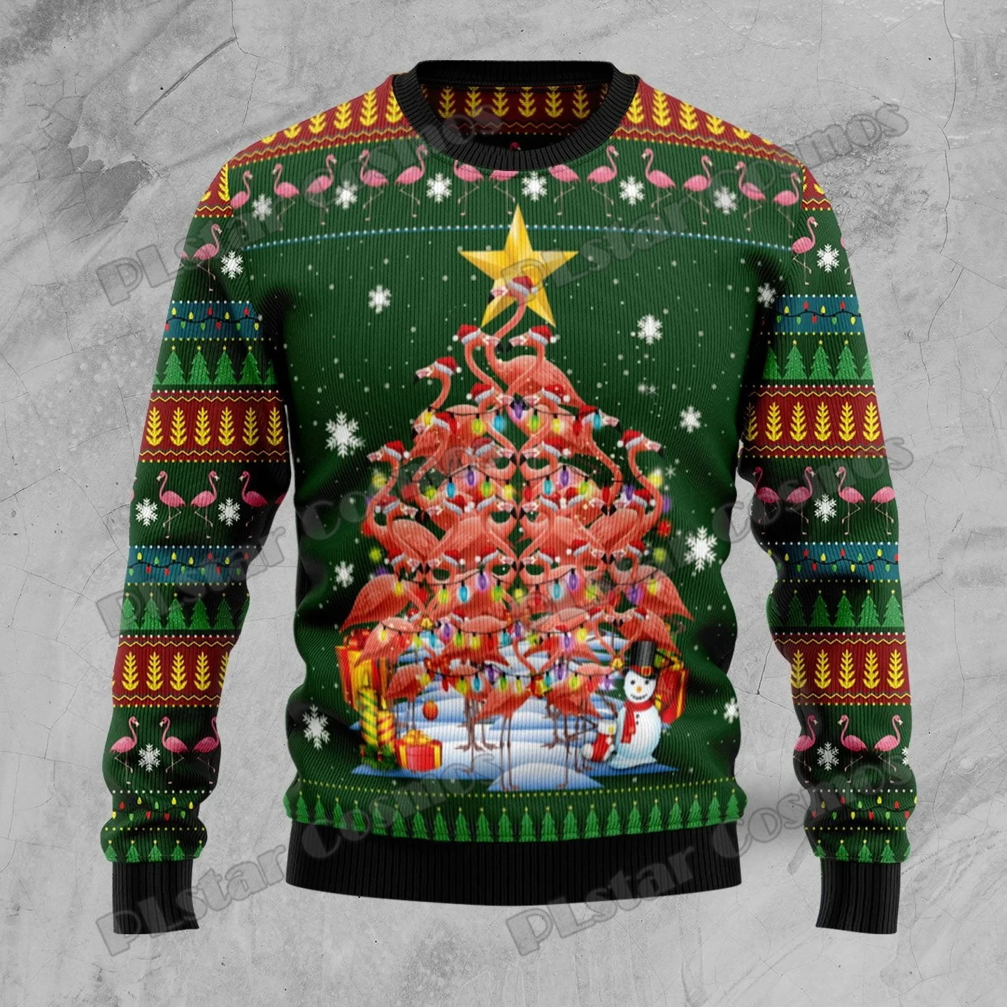 Top Trends: PLstar Cosmos Flamingo Christmas Tree 3D Printed Men&#039;s Ugly Christmas Sweater Winter Unisex Casual Knitwear Pullover MYY05 Shoppable Styles