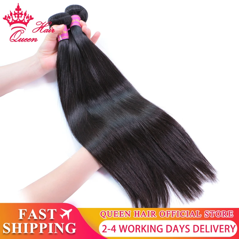 Top Trends: Queen Hair 100% Unprocessed Raw Virgin Hair Straight Brazilian Hair Bundles Raw Virgin Human Hair Natural Color Hair Extensions Shoppable Styles