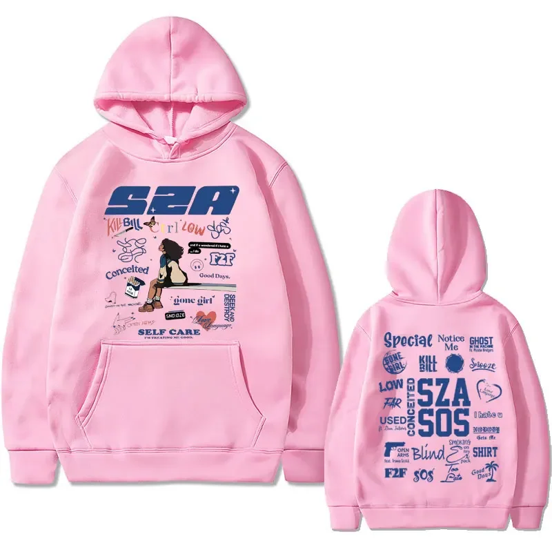 Top Trends: Rapper SZA Sos Album Hoodie Sza Tour 2023 Hoodies Men Women Hip Hop Rap Sweatshirt Man Oversized S.Z.A Concert Print Streetwear Shoppable Styles - Image 5