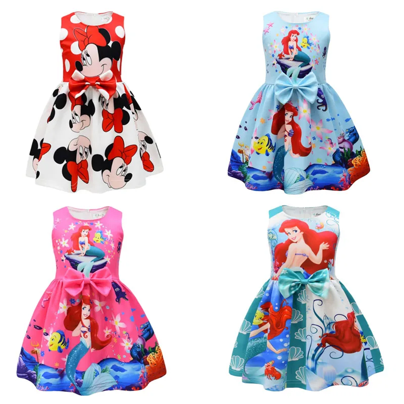 Top Trends: Kids Princess Dress For Girls Cartoon Mermaid Cinderella Princess Dress Kids Mickey Mouse Girl Dress Girl Birthday Party Dresses Shoppable Styles