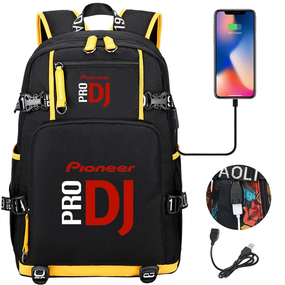 Top Trends: Pioneer Pro Dj School Backpack Women Men Laptop Travel Bag Large Waterproof Multifunction USB Charging Knapsack Mochila Shoppable Styles