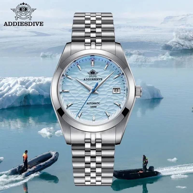 Top Trends: ADDIESDIVE Top Brand Automatic Mechanical Watch AD2118 Business Wristwatch Luxury Watches 100M Dive Luminous Relogios Masculinos Shoppable Styles