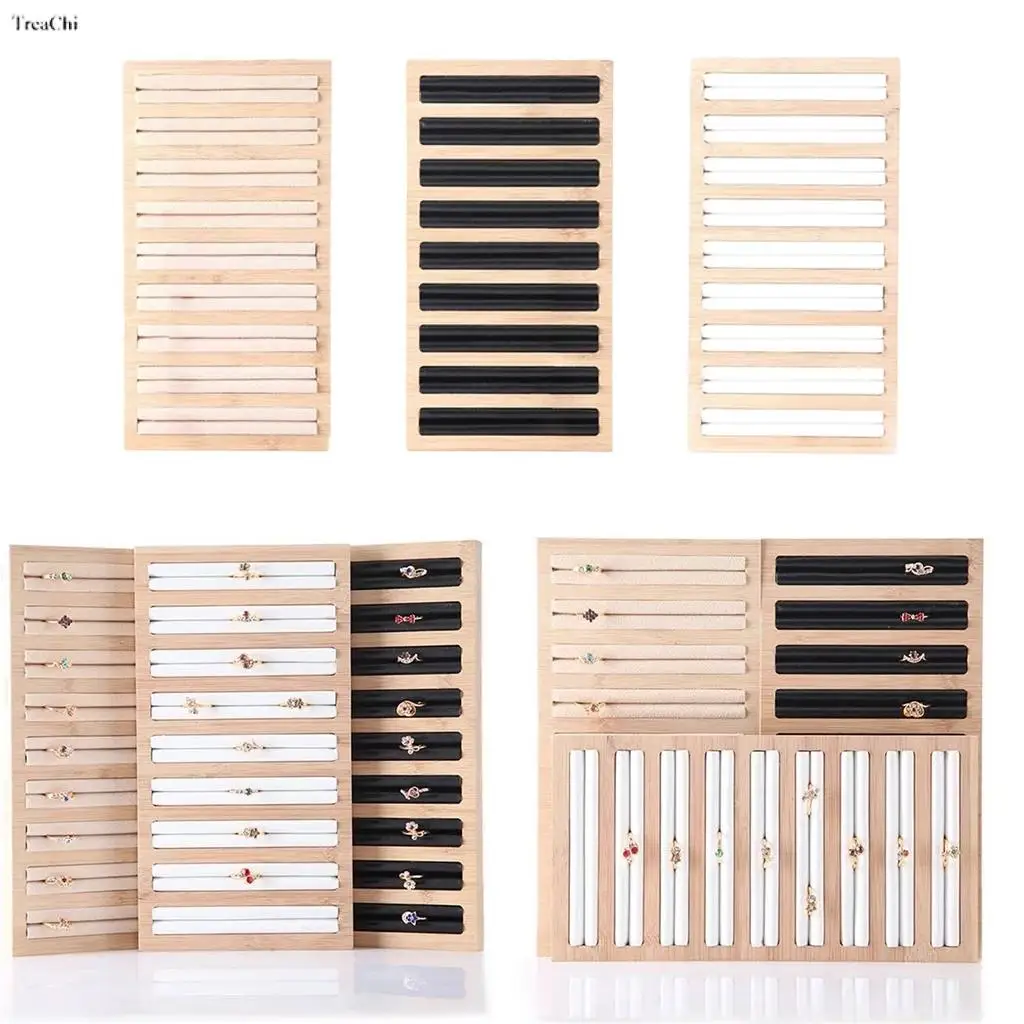 Top Trends: Jewelry Display Ring Tray Natural Bamboo And Wooden Rectangular Ring Display Tray Jewelry Display Counter Shoppable Styles