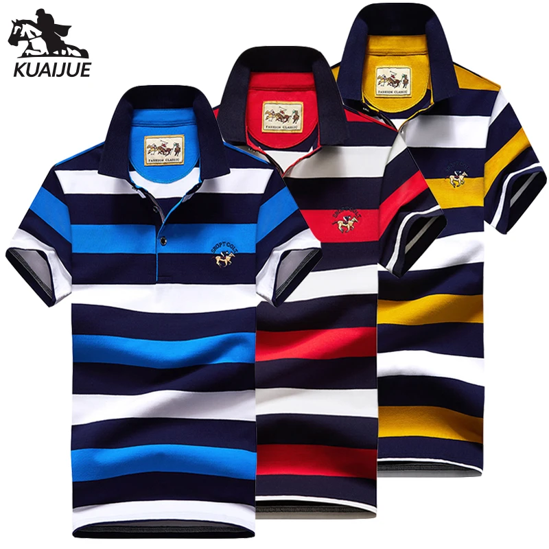 Top Trends: Polo Shirt Men Spring Autumn New High Quality Mens Short Sleeve Splicing Embroidery Youth Business Casual Polo Shirt M-4XL 8037 Shoppable Styles