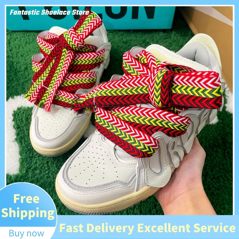 Top Trends: New Flat Shoelaces For Sneakers AF1 Shoe Laces Width 1.5cm / 2cm / 3cm Shoelace Luxury Brand Laces Shoes 120 / 140 / 160cm Strings Shoppable Styles