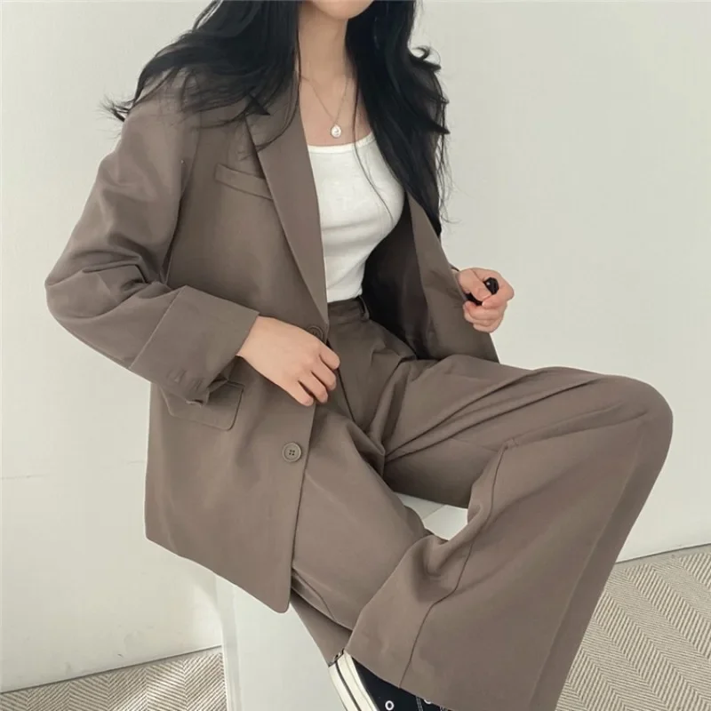 Top Trends: Women&#039;s Suit Fashion Casual Temperament Tops Coat Pants Suit Lady Korean Office Commuting Blazer Set 2023 Spring Autumn New Shoppable Styles