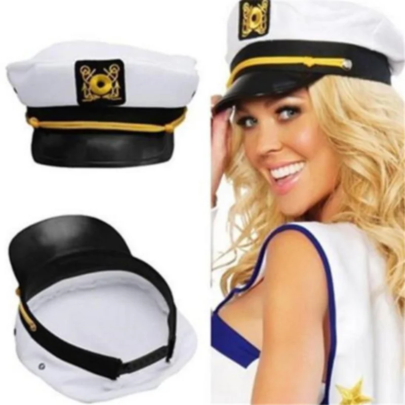 Top Trends: 2023 Adult Yacht Military Hats Boat Skipper Ship Sailor Captain Costume Hat Adjustable Cap Navy Marine Admiral For Men Women Shoppable Styles