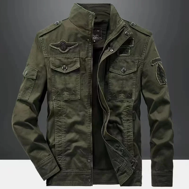 Top Trends: 2023 New Casual Army Military Jacket Men Plus Size M-6XL Jaqueta Masculina Air Force One Spring Autumn Cargo Mens Jackets Coat Shoppable Styles