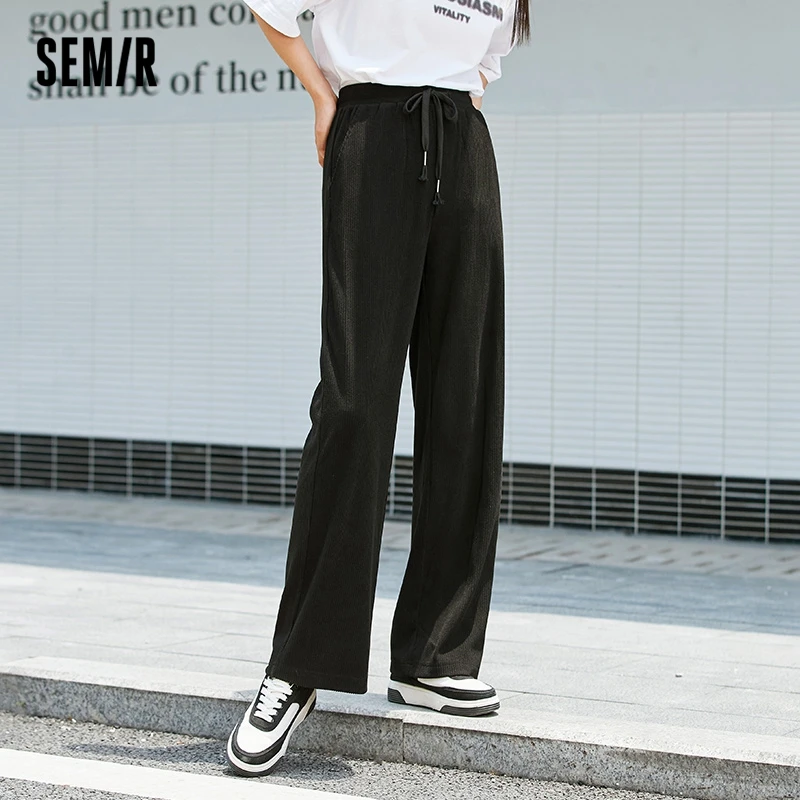 Top Trends: Semir Casual Pants Women Trousers Drape Smooth Lazy Style 2022 Autumn New Women&#039;S Pants Wide-Leg Pants All-Match Shoppable Styles