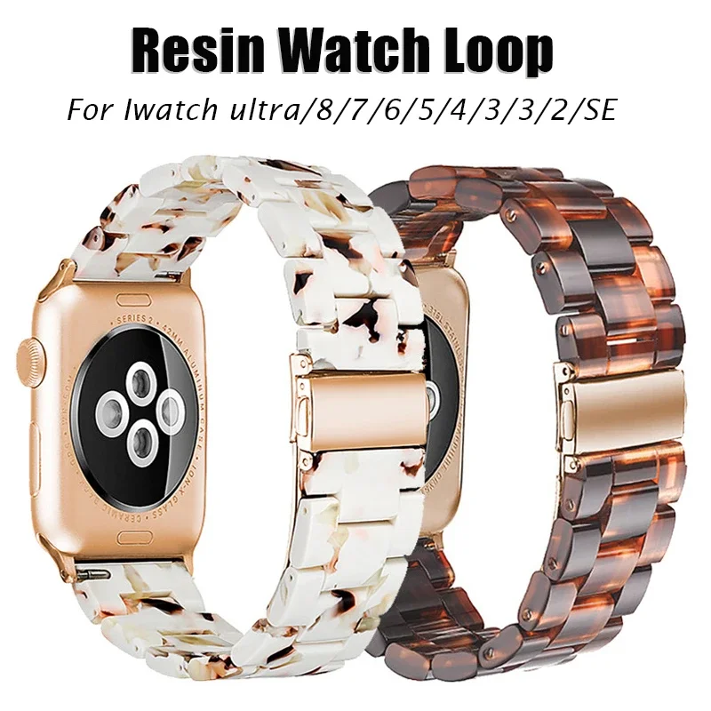 Top Trends: Resin Strap For Apple Watch Ultra Band 8 7 49 44mm 40mm 42mm 38mm 41 45mm Correa Transparent Loop For Iwatch 7 6 Se Series 5 4 3 Shoppable Styles