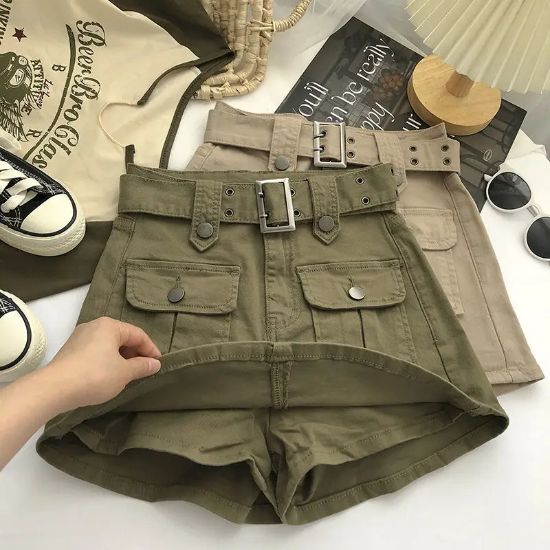 Top Trends: Summer New High Waist Pocket Patchwork Shorts Solid Color Trend All-match Skirt Pants Street Casual Fashion Women Clothing Shoppable Styles