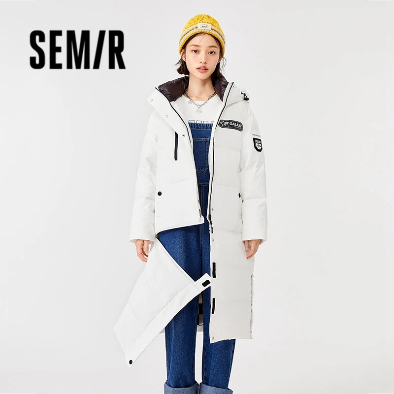 Top Trends: Semir Down Jacket Women Long Hooded 2023 Winter Loose Warm Fashion 90 Duck Down Thick Coat Shoppable Styles - Image 2