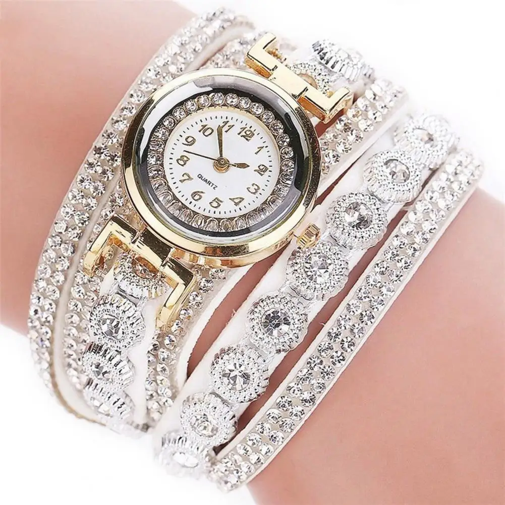 Top Trends: Retro Watch Rhinestone Design Multilayer Band Alloy Fashion Women Wristwatch For Gifts Shoppable Styles