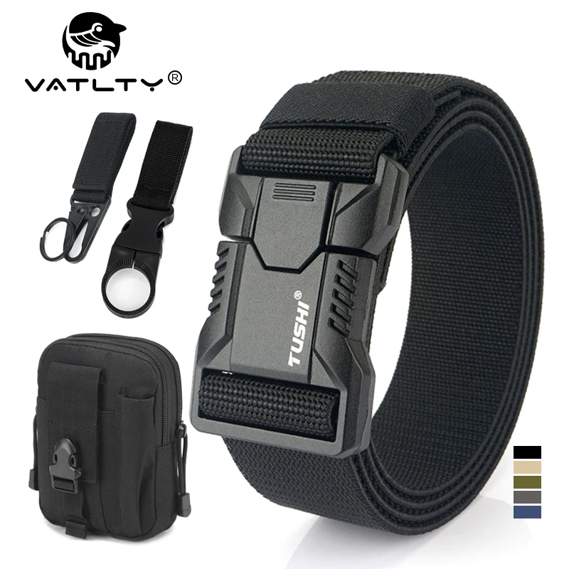 Top Trends: VATLTY New Tactical Outdoor Belt For Men And Women Aluminum Alloy Buckle Quick Release Military Belt Casual Belt Jeans Waistband Shoppable Styles