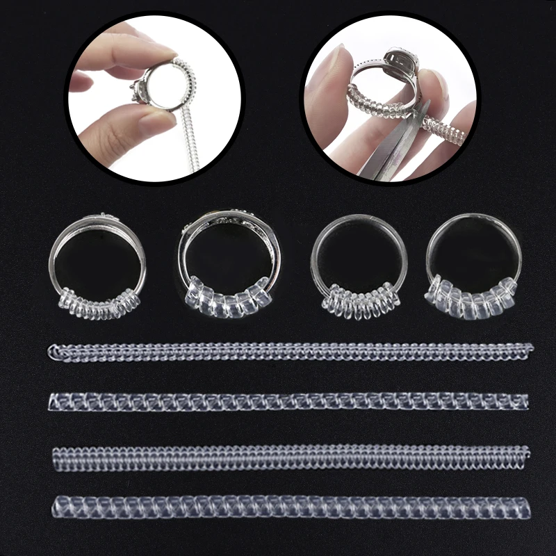 Top Trends: WUTA 4pcs Spiral Protection Ring For Bag Adjuster Jewelry Tools Spiral Based Ring Size Guard Tightener Reducer Resizing Tool Shoppable Styles