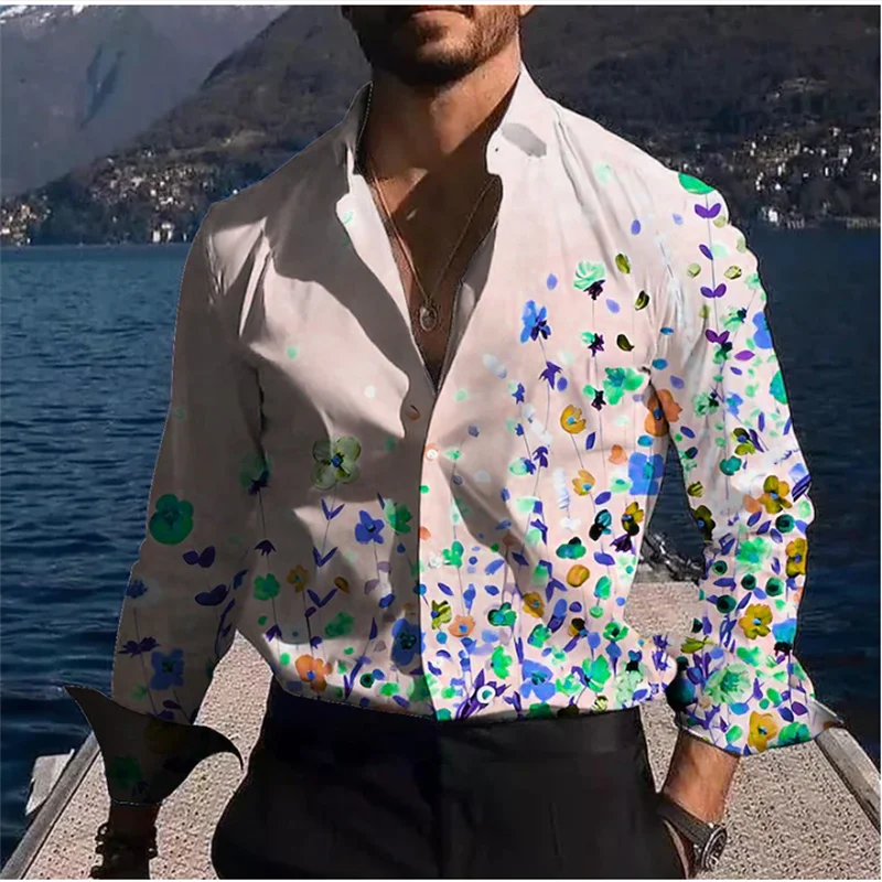 Top Trends: 2023 New Hawaiian Floral Cardigan Men Floral Long Sleeve Shirt 3D Printed Shirt Men Slim Fit Clothing Casual Party Shirt Tops Shoppable Styles