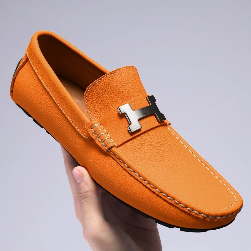 Top Trends: In The Summer Of 2023, Men's Casual And Breathable Leather Bean Shoes In Europe Station, Lazy Loafers, One-pedal Men's Shoes Shoppable Styles