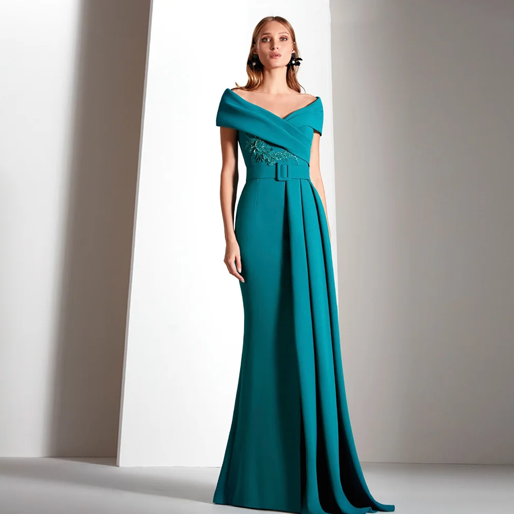 Top Trends: Elegant Green Mother Of The Bride Dresses V Neck Appliques Wedding Party Gowns Floor-Length Vestido De Noiva 2023 فستان سهرة Shoppable Styles