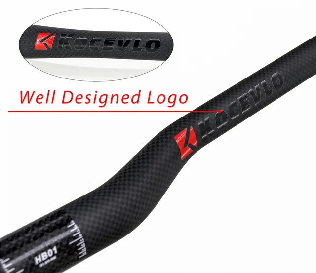 MTB Ultralight Carbon Fiber Bicycle Handlebar,Mountain Carbon Bike - Technical View