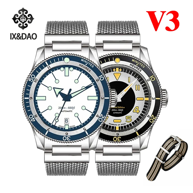 Top Trends: IX&DAO IPOSE 5303 V3 Men Wristwatches PT5000 SW200 ETA-2824 Automatic Mechanical Movement Luminous 200m Waterproof Diving Watch Shoppable Styles