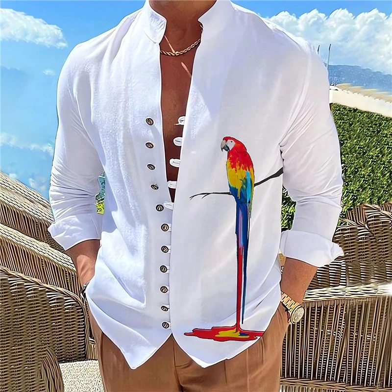 Top Trends: 2023 NEW Spring Autumn 100% Cotton Linen Men&#039;s Long-Sleeved Shirts Solid Color Stand-Up Collar Casual Style Plus Size Shoppable Styles