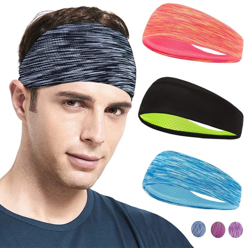 Top Trends: 1PCS Sweatband For Men Women Elastic Sport Hairbands Head Band Yoga Headbands Headwear Headwrap Sports Workout Hair Accessories Shoppable Styles