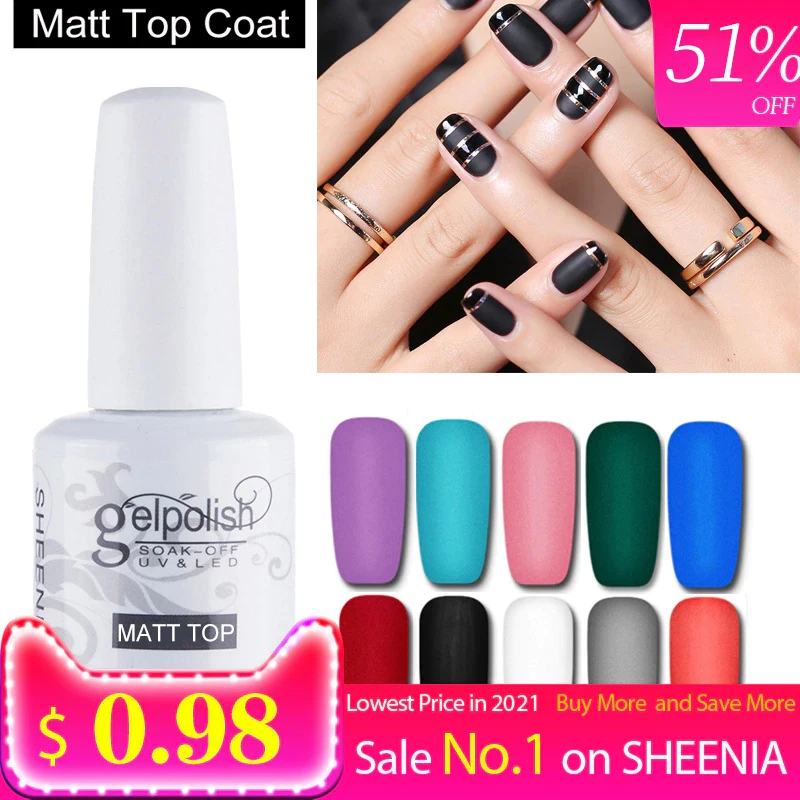 Top Trends: 15ml Nail Gel Polish No Wipe Top Coat Base Coat Varnishes Nail Gel Primer Long Lasting Soak Off UV Gel Polish Nail Art Manicure Shoppable Styles