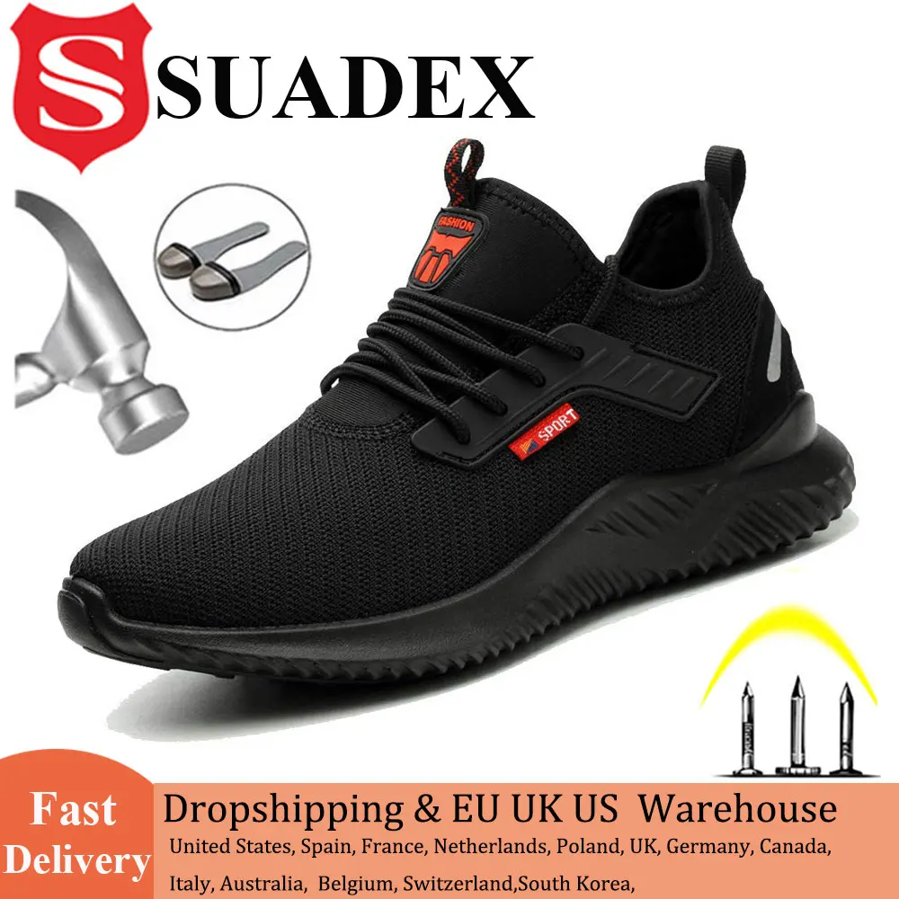 Top Trends: SUADEX Safety Anti-Smashing Shoes Steel Toe Work Shoes Puncture Proof Men Indestructible Safety Boots Breathable Work Sneakers Shoppable Styles