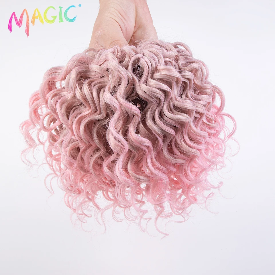 Top Trends: Magic Synthetic Afro Curly Hair Crochet Braids Deep Wavy Twist Crochet Hair High Temperature Fiber Ombre Hair Extension Shoppable Styles