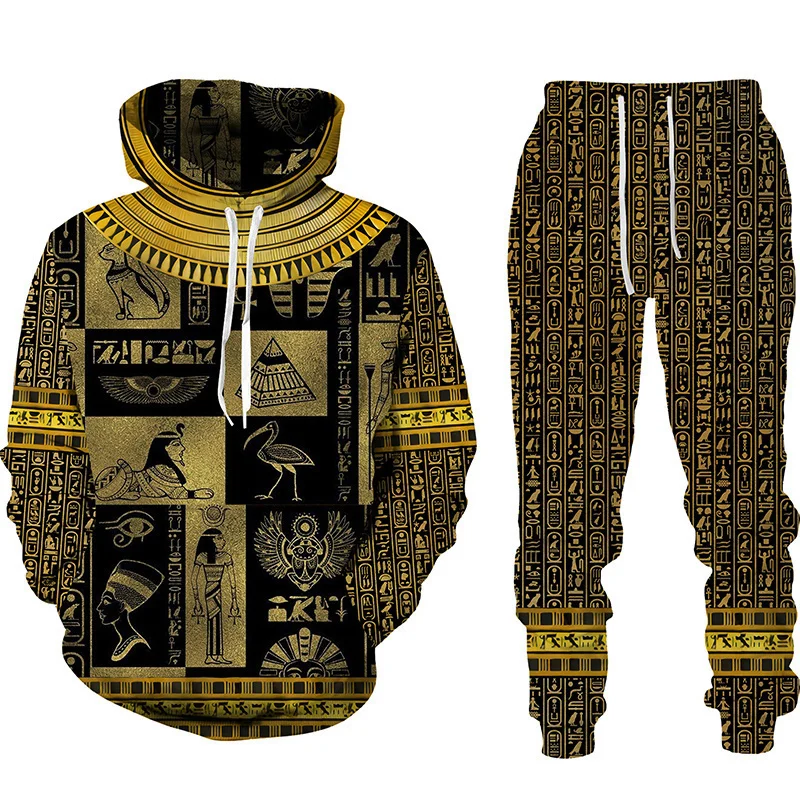 Top Trends: Horus Egyptian God Eye Of Egypt Pharaoh Anubis Hoodie Tracksuit Men Clothing Sets Autumn Winter Sweatpants Male Sweatshirt Suit Shoppable Styles