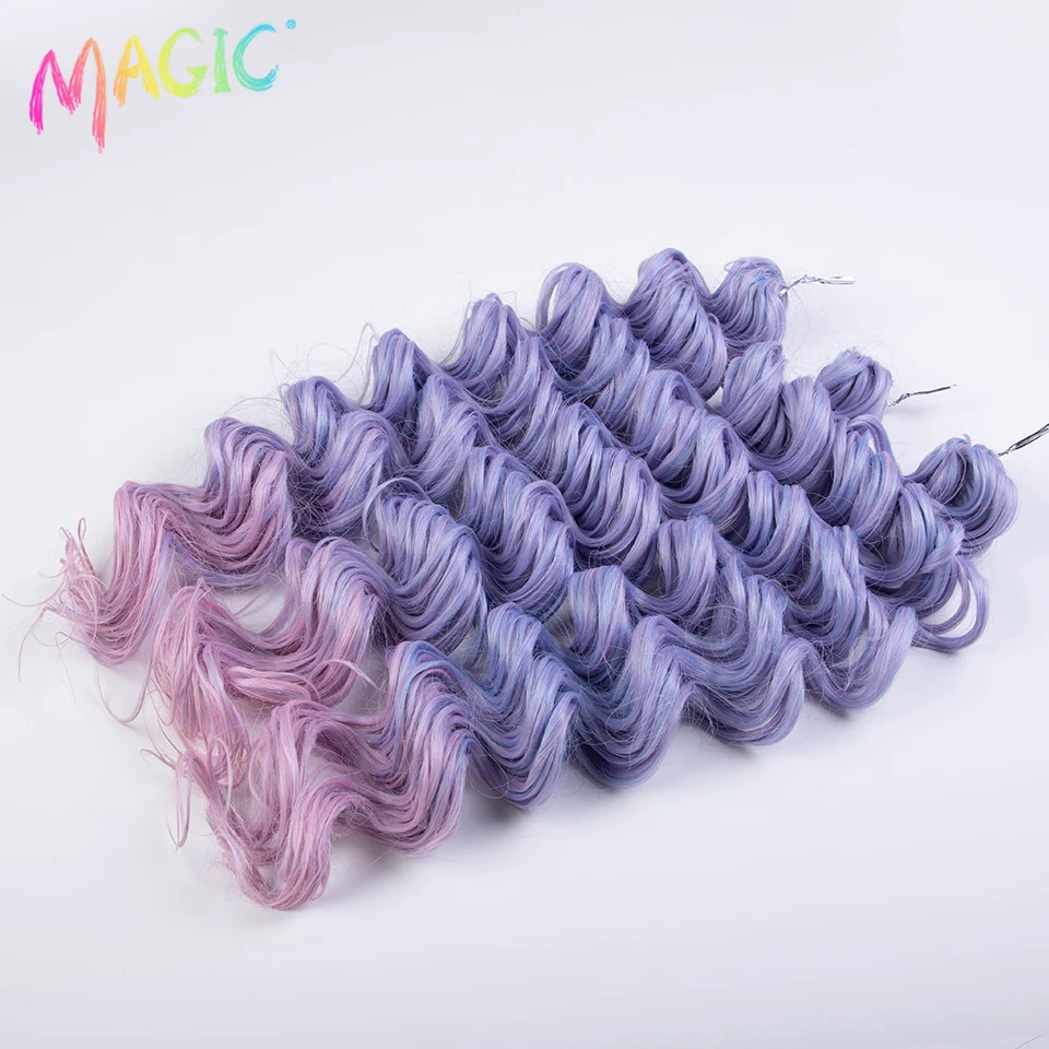 Top Trends: Magic 24 Inch Synthetic Crochet Hair Deep Wavy Twist African Curls Crochet Braids Ombre Blonde Hair Extensions For Women Cosplay Shoppable Styles