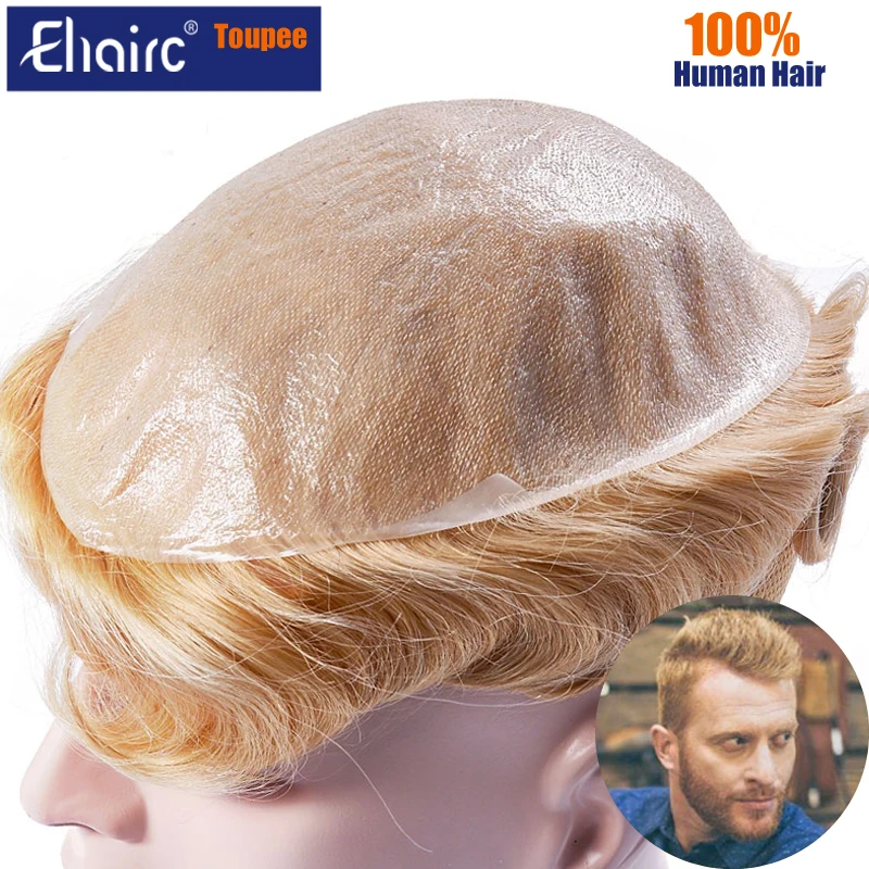 Top Trends: Toupee Wig For Men 0.02-0.03MM Super Thin Skin Toupee Men Wigs 613 Blond European Human Hair Replacement FD55451574 Shoppable Styles