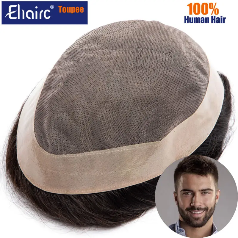 Top Trends: ECHO - Toupee Men Mono &amp; Pu Male Hair Prosthesis Breathable Men&#039;s Wigs 6&quot; Replacement System Unit 100% Natural Human Hair Wig Shoppable Styles