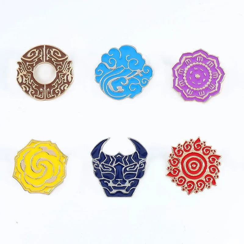 Top Trends: 6PCS Mo Dao Zu Shi Metal Brooch Grandmaster Of Demonic Cultivation Wei Wuxian Lan Wangji Family Cosplay Cute Anime Mini Badge Shoppable Styles