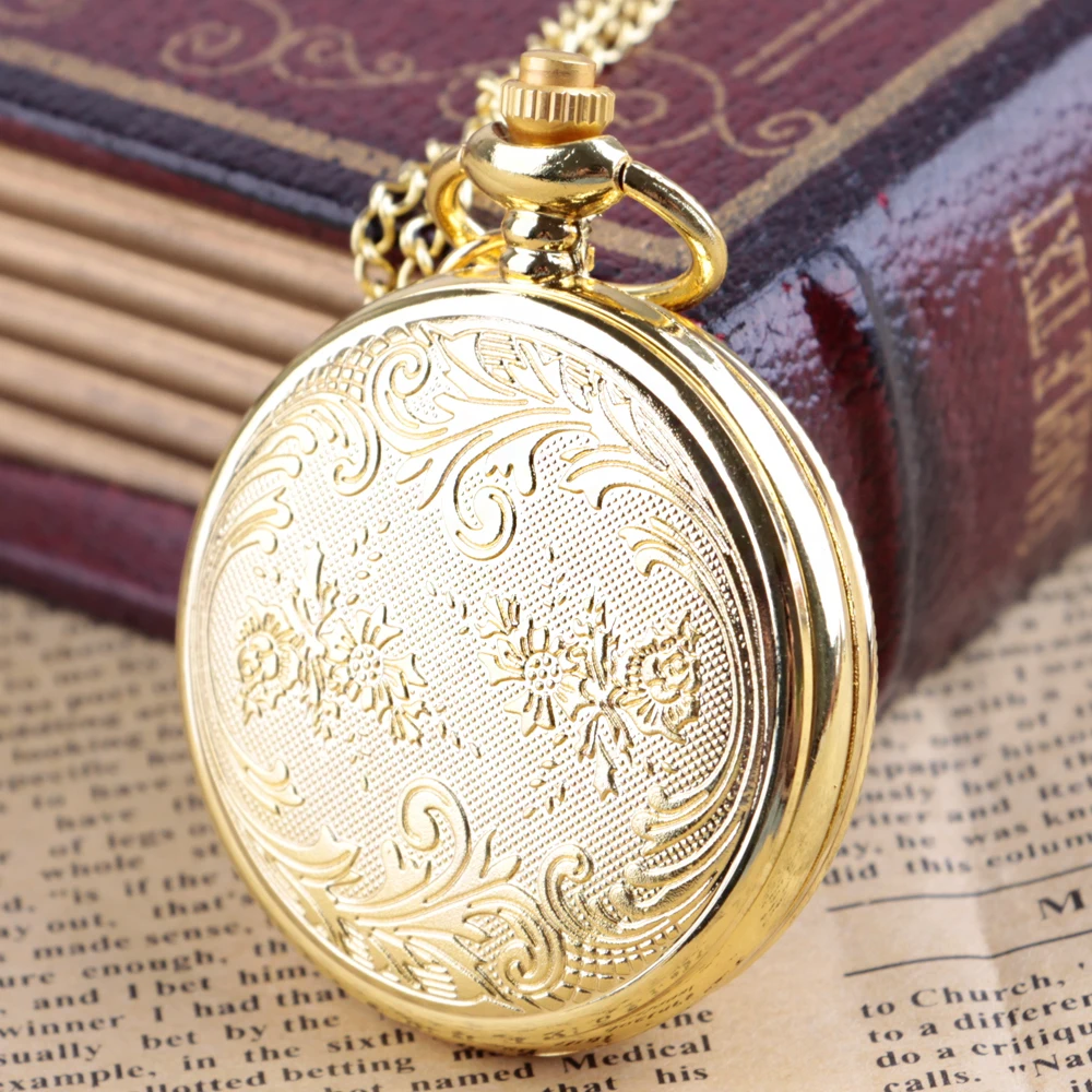 Top Trends: Gold Luxury Premium Digital Display Quartz Pocket Watch Ladies Vintage Elegant Pendant Necklace Best Gift Reloj De Bolsillo Shoppable Styles - Image 5