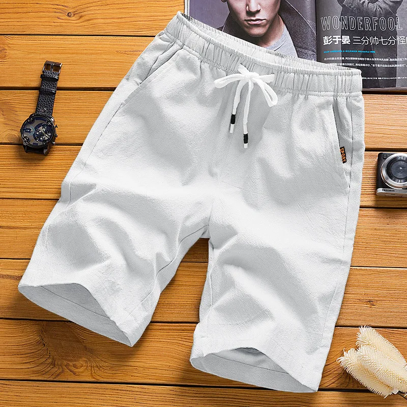 Top Trends: White Shorts Men Japanese Style Polyester Running Sport Shorts For Men Casual Summer Elastic Waist Solid Shorts Printed Clothing Shoppable Styles