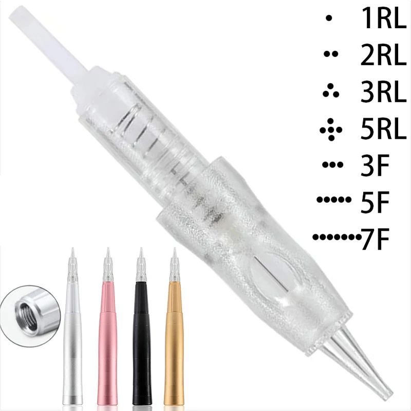 Top Trends: Permanent Makeup Tattoo Needle Cartridge For Tattoo Machine Kit Eyebrow Lips Needle 1R 2R 3R 5R 3F Microblading Tattoo Supplies Shoppable Styles