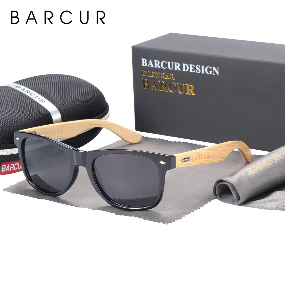 Top Trends: BARCUR Polarized Bamboo Sunglasses Men Wooden Sun Glasses Women Brand Original Wood UV400 Oculos De Sol Shoppable Styles