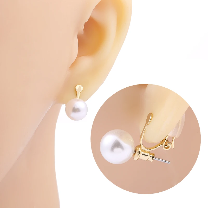 Top Trends: 2 / 10 Pc Triangle Ear Clip Female Invisible And Painless Ear Clip Artifact No Pierced Ears Earring To Ear Clip Converter Shoppable Styles - Image 2