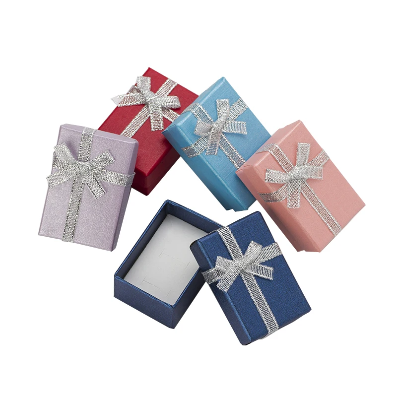 Top Trends: 4x6cm Jewelry Boxes Pealr Paper Gift Boxes For Jewellery Packaging Display Earring Necklace Pendant Ring Box With White Sponge Shoppable Styles