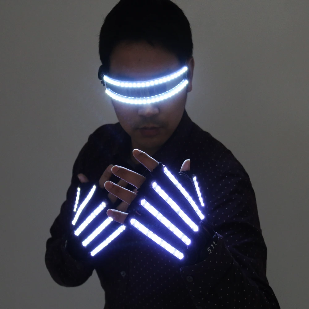 Top Trends: Bright LED Stage Costumes LED Gloves Luminous LED Glasses Laser Stage Props LED Iuminous Costumes Shoppable Styles