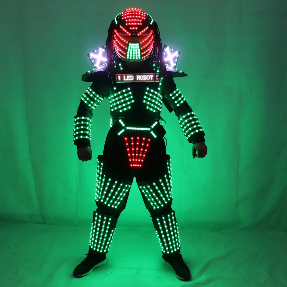 Top Trends: LED Robot Costumes Clothes LED Lights Luminous Stage Dance Performance Show Dress For Night Club Shoppable Styles