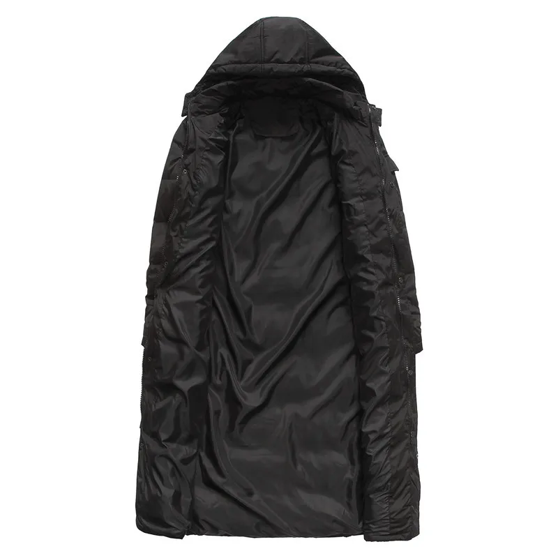 Top Trends: Hooded Extra Long 90% Duck Down Overcoat Men Casual Black Outwear Down Jackets Male Thick Down Coat Fashion Puffer Jacket JK-784 Shoppable Styles - Image 2