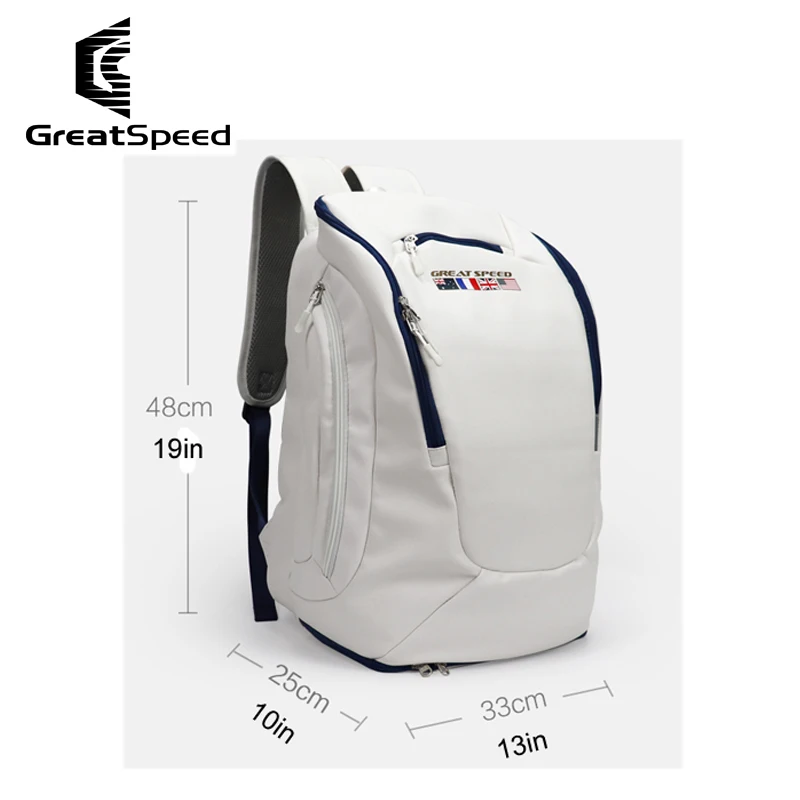 Top Trends: GreatSpeed White Tennis Backpack Large Capacity 1-2 Pack Tennis Bag Original New Portable Men Women Gym Training Sports Backpack Shoppable Styles