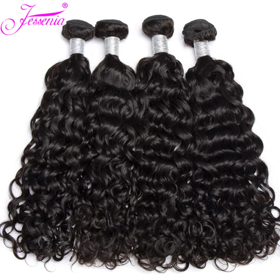 Top Trends: Water Wave Bundles Raw Indian Human Hair 100 Unprocessed Virgin Hair Cheap 3 / 4Bundle Deal TissageCheveux Bresiliens Deep Curly Shoppable Styles