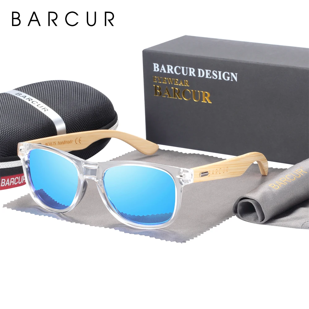 Top Trends: BARCUR Polarized Bamboo Sunglasses Men Wooden Sun Glasses Women Brand Original Wood UV400 Oculos De Sol Shoppable Styles - Image 5