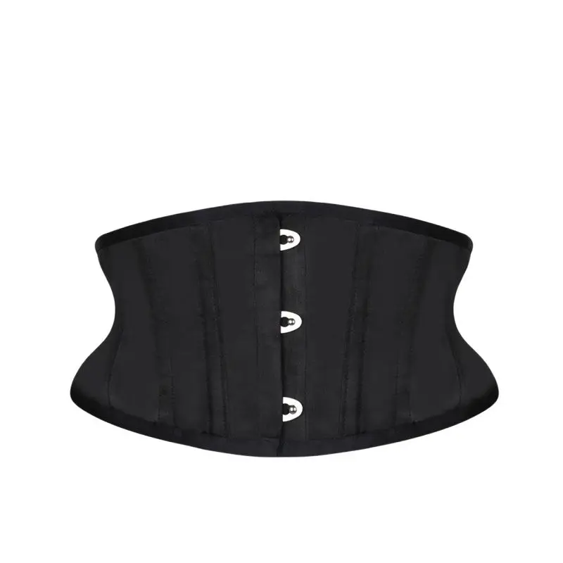 Top Trends: Burvogue Waist Trainer Corsets Slimming Shaper Belt Short Torso Satin Underbust Corset Sexy Lace Up Bustiers & Corsets Women Shoppable Styles - Image 2