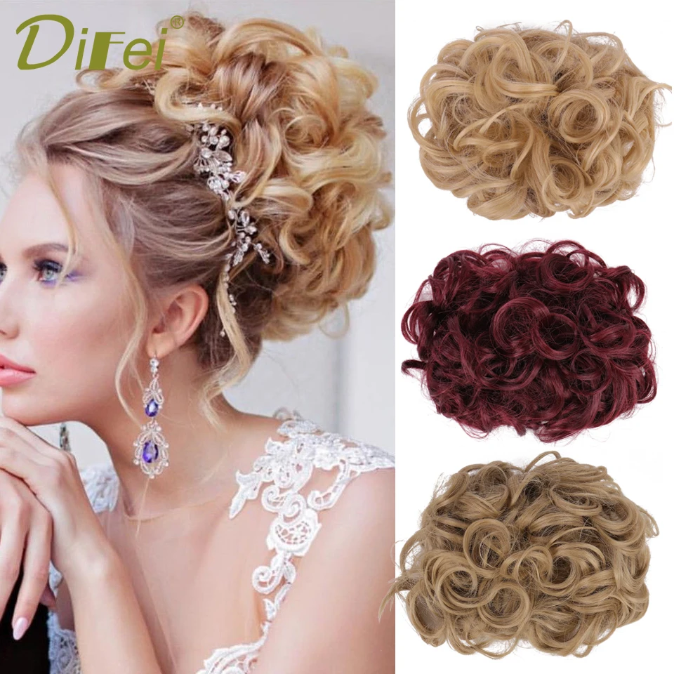 Top Trends: DIFEI Curly Chignon Hair Extension Synthetic Hair Pieces Women Updo Cover Hairpiece Extension Hair Bun For Women Shoppable Styles